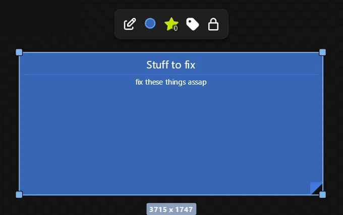 Note selection menu